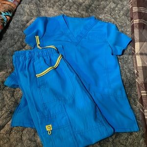 Blue scrub set